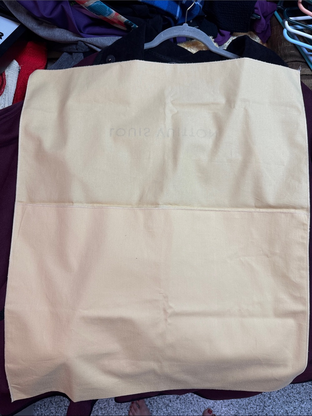 Louis Vuitton Pale Yellow Branded Dust Cover for Bag - Picture 4 of 4
